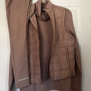 Prana pink heather 4 piece outfit sz S EUC